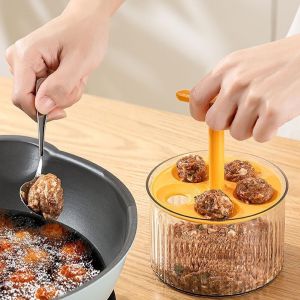 Effortless Meatball Crafting: Translucent Meatball Maker & Kitchen Extruded Meatball Tool