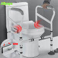 Foldable&Free-Assembly Toilet Safety Suckers Frame Strong Stability Bend Toilet Armrests. 