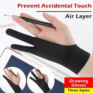 MYTHIS 1pcs 1/2 Fingers Painting Gloves Anti-touch Sweat-proof Sketch Gloves Multi-functional Anti-fouling Drawing Gloves Hand-drawn