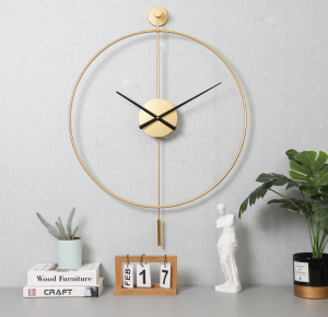 Nordic Style Creative Fashion Swing Wall Clock Retro Design Mute Clock for Home Living room Decor Bar Wall Clocks