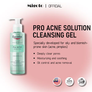 Eucerin Pro Acne Solution Cleansing Gel For Oily & Acne-Prone Skin Deeply Clean Pores Moisturizing & Soothing Oil Control & Acne Removal Gentle Formula For Daily Use Malaysia Ready Stock