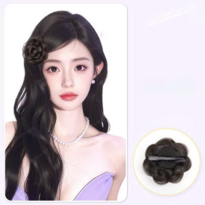 Tóc Giả NỤ HOA Kẹp Tóc Giả Rose Bud Phong Cách Hàn Quốc QiQiShop