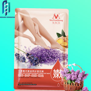 Meiyanqiong ginger and lavender nourished caring foot mask melembutkan kutikula menghaluskan kulit menutrisi secara mendalam