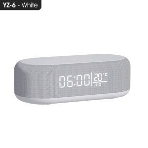 【SG STOCK】 6 In 1 Wireless Clock Mini Bluetooth Speaker Multifunctional Wireless Charger Speaker Smart Charging Dock