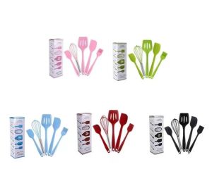 HATAYASHOP-3 PCS SPATULA SILICON SET SCRAPER SILICON KUAS KUE SILICONSPATULA SET MINI / SPATULA SILIKON 5 IN 1 Set Alat Masak Sutil Scrap Kocokan Silicone Anti Lengket Tahan Panas Serbaguna Awet Tahan Lama / Spatula Set Silikon Tahan Panas