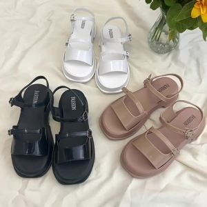 [Free Shipping] Unique design toe strap platform thick-soled wedge high-heeled womens summer Roman sandals