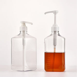 1600ml Hand Pressed Sugar Bottle Liquid Dispenser With Scale Coffee Syrup Bottle With Pump Nozzle Head Jar Container
