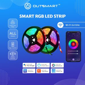 🇲🇾🔥OUTSMART WIFI LED Smart Strip RGB Dimmable for TV Backlight Decoration Google RGBIC DREAM COLOUR GOVEE