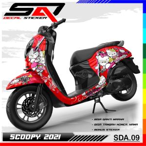 Decal Sticker Custoom Full Body SCOOPY NEW 2020-2023 Decal Stiker Variasi Motor SCOOPY NEW SDA.09