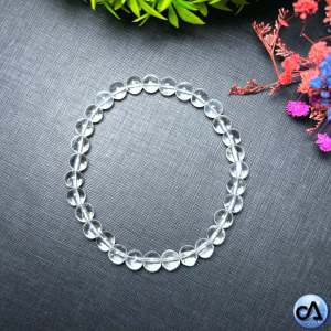 Stone High Quality Clear Quartz [AMPLIFIES ENERGY AND HEALING] Bracelet (Brazil) Authentic Crystal