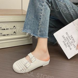 Cool Store Summer New Breathable Half Mule Slippers Outdoor & Indoor Close Toe Sandals For Womens Footwear (+1 upsize bigger)