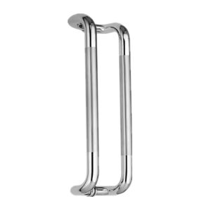 Heavy Duty Push Pull Door Handle D Type 32 * 300mm Stainless Steel Glass Door Handle