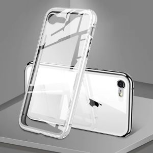 360 Full Case For iPhone 17E Case Double Sided Magnetic Adsorption Metal Capa Tempering Glass Cover For iPhone 16 E 2025 Shell