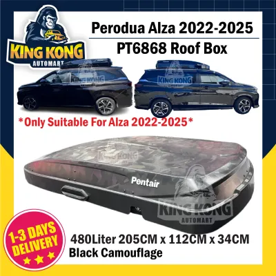PONYAN PT6868 Perodua Alza 2022 2023 2024 2025 Glossy Roof box With Roof Rack XLSIZE 480 LITER