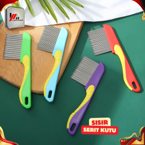 Sisir Serit Logam Kutu Dan Ketombe Gagang Panjang Anti Ketombe