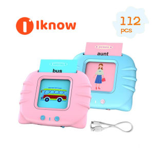 I know flash card reader kids toys smart english speaker for 2-7 Years Old Speech therapy toys early education card reader English And Chinese listening and reading audio toys For Kids Girl
