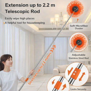 Extendable Sunflower Mop Adjustable Length Multi-functional Cleaning Mop Sunflower Design Home Office Cleaning Mop