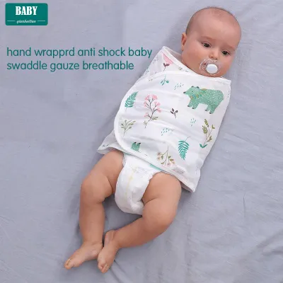 Baby Anti Shock Gauze Sleeping Bag In Summer Thin Newborn Swaddling Baby Scarf Is Used In Spring And Summer