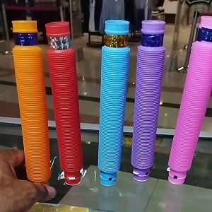 Mainan viral Light up pop pipes murah