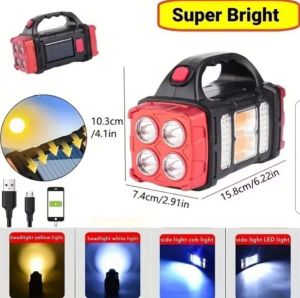 Senter Surya Super Terang Jarak Jauh Anti Air Emergency USB caps