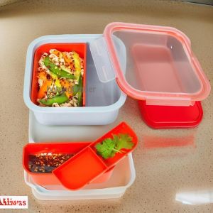 IKEA 365+ กล่องใส่อาหารพร้อมที่แบ่งช่อง ยกออกได้