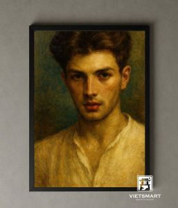 Tranh Nghệ thuật "Chân Dung Một Chàng Trai" VIETSMART ART - Sơn dầu 45 x 60cm