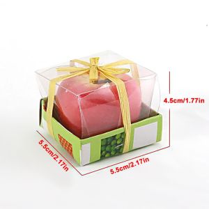 Christmas Gift Simulation Fruit Aroma Candle Apple Smokeless Handmade Candle Christmas Eve Party Decoration Candles Red Apple Shape Fruit Scented Candles Wedding Birthday Day Party Decoration Valentines Day Christmas Candles Creative Home Decor