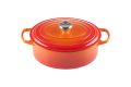Le Creuset Cast Iron Signature Oval French Oven 29cm (Flame). 