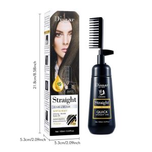 Straightening Hair Cream Keratin Hair Mask Hair Conditioner Hair Straightener Comb Anti Frizz Hair Treatment For Damaged Dry Hair 150ml