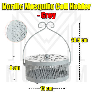 NORDIC Mosquito Coil Holder - Grey |Nordic coil holder| Mosquito coil box |Mosquito coil case |Mosquito coil and holder| Portable Mosquito coil holder| Outdoor mosquito coil holder case | Hollow coil holder