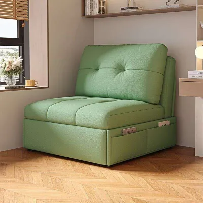 Sofa Bed Cream Style Small Apartment Foldable Dual-Use Living Room Retractable Study Balcony Single Sofa