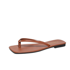 Free Shipping WomenS Flat Flip-Flops 2026 Summer And Spring Collection New And Stylish Square-Toe Sandals Available In Larger Sizes