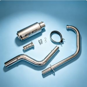 Suzuki GSXR Stainless Elbow on SC Project Round with DB Reducer