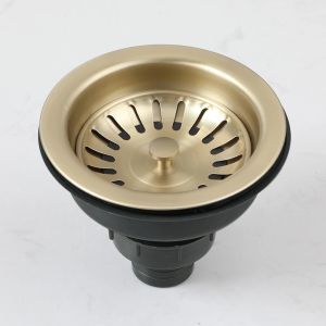 Torayvino High-Quality Kitchen Sink Stainless Steel Dish Drainer Strainer Stopper Combo Kit Drainage Waste Set SUS304 Filter2026