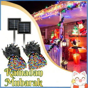 Eid Mubarak Lampu Fairy Starry String Lights 8 Lighting Modes Outdoo Tree Wedding Party Decoration