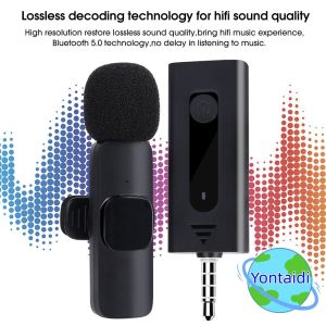 🎤【Readystock】 + FREE Shipping+COD🎤Bottom Price Portable K35 Wireless 3.5mm Recording Lavalier Lapel Noise Reduction Microphone Omnidirectional Condenser Mic For Camera AUX Speaker Megaphone Live Smartphone Interview With Clip