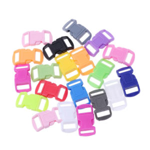 20pcs/Lot Curved Side Release Plastic Buckle for Paracord Bracelet Mixed Color