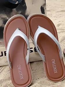 [Free Shipping] New Versatile Flip-Flops For Women Beach Non-Slip Flat-Soled Trendy Retro Flip-Flops Summer Casual Sandals