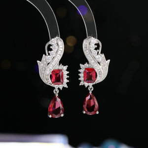 European and American cross-border bestseller: dazzling zircon earrings high-end angels tear drop earrings light luxury temperament earrings wholesale