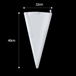 Reusable Icing Cloth Piping Pastry Piping Bag Kain Putih Tebal Segitiga