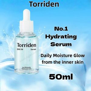 Torriden DIVE-IN Low Molecule Hyaluronic Acid Serum 50ml.Hydrate and moisturize soothe sensitive skin and revitalize the complexion.