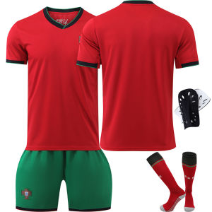 Piala Eropah 2024 Set Pakaian Bola Sepak Rumah Portugal Jersi Dias No. 4 Seragam Latihan Pasukan Negara No. 7 Musim Panas