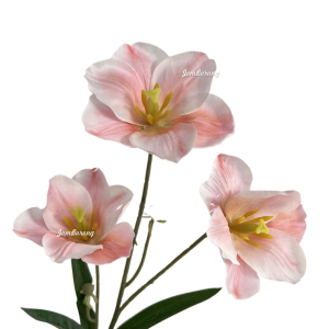 (3HEADS) OPEN TULIP ARTIFICIAL Fake Flower Bouquet Living Room Home Decoration Bunga Hiasan Rumah Hantaran