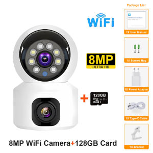 V380 Camera Wifi Trong Nhà PTZ 4K 8MP HD Màn Hình Kép Motion Theo Dõi Thông Minh CCTV An Ninh Gia đình Máy giám sát trẻ kỹ thuật số