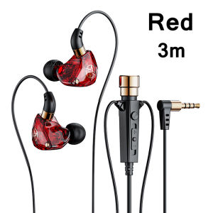 ♥ SFREE Shipping+Readystock ♥KT-02 In-Ear W/mic Headset For Gaming Live Stream Sing Recording 3.5MM Plug