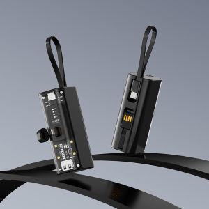 Mini Fast Charging Portable Power Bank with Built-in Cable and Type-C and iPh Port Powerbanks powerbank original powerbank power bank original powebank power bank 50000mah original powerbank 50000mah powerbank with built in cable powerbank with cord