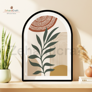 Zehandcraft - Hiasan Dinding Aesthetic Abstrack Botanical / Hiasan Ruang Tamu Gaya Arch Shape