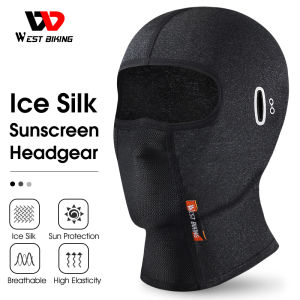 WEST BIKING Balaclava Full Face Mask Summer Ice Silk Anti-UV Tube Mask For Motorcycle Bike Windproof Washable Mask For Men Women