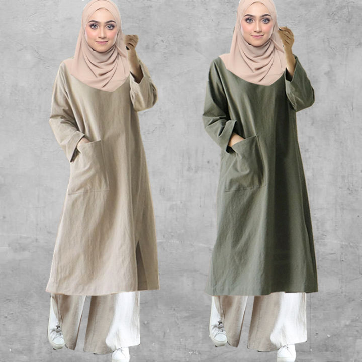 Plus Size Dress for Women, Women's Cotton Linen Casual Loose Dress