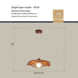 Bamboo lotus leaf shaped chandelier commercial lighting fixture for restaurants tea rooms guestho